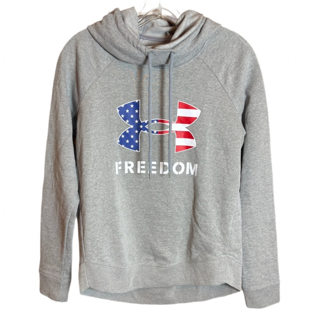 Under Armour Ua Freedom Logo Hoodie Light Grey NWT, Size XSmall